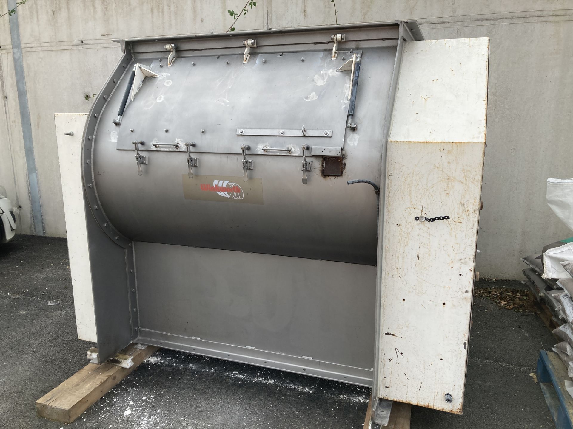 Tatham approx. 1,000 litre 304 STAINLESS STEEL TWIN SHAFT PADDLE MIXER, serial no. 15391, year of