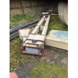 250mm Belt & Bucket Elevator, approx. 12m centres high, c/w electric motor (ex-situ), loading free