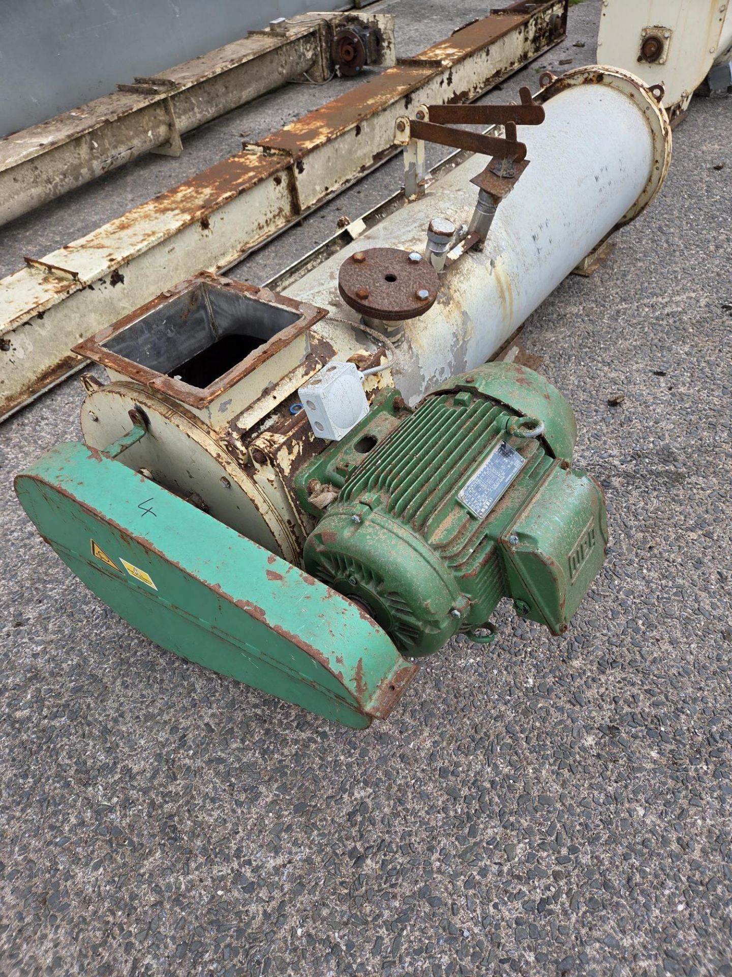 Pellet Press Conditioner, approx. 450mm dia. x 2.1m long, with stainless steel case, mild steel - Image 2 of 5