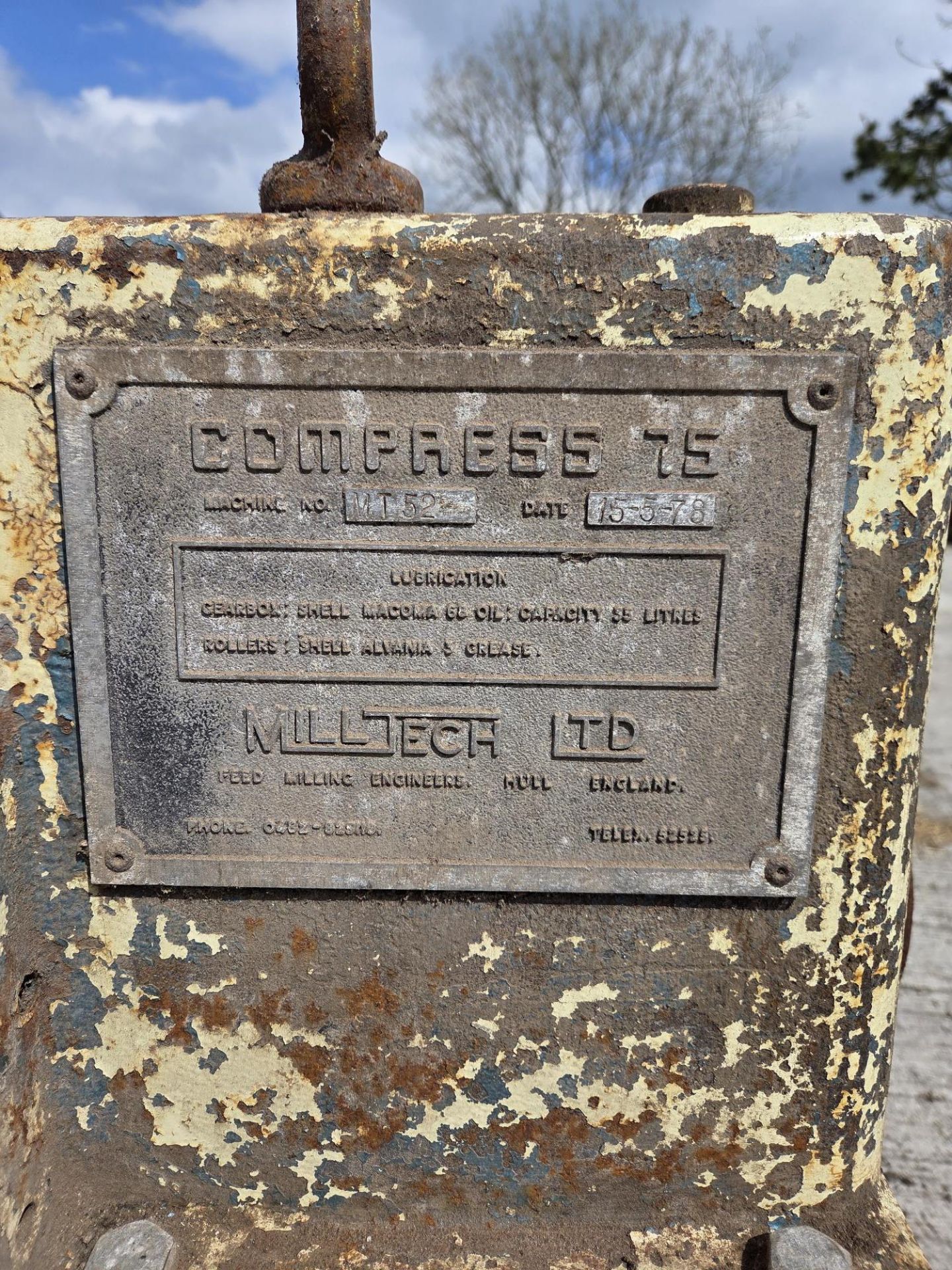 Milltech C95 Pellet Press, not in working order, no MT 52 built 1978, needs to be rebuilt or used - Image 5 of 5