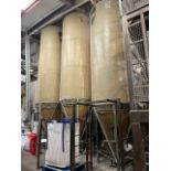 Isala Glass Reinforced Plastic Silo, with steel support frame, silo approx. 2m dia., with 4.8m