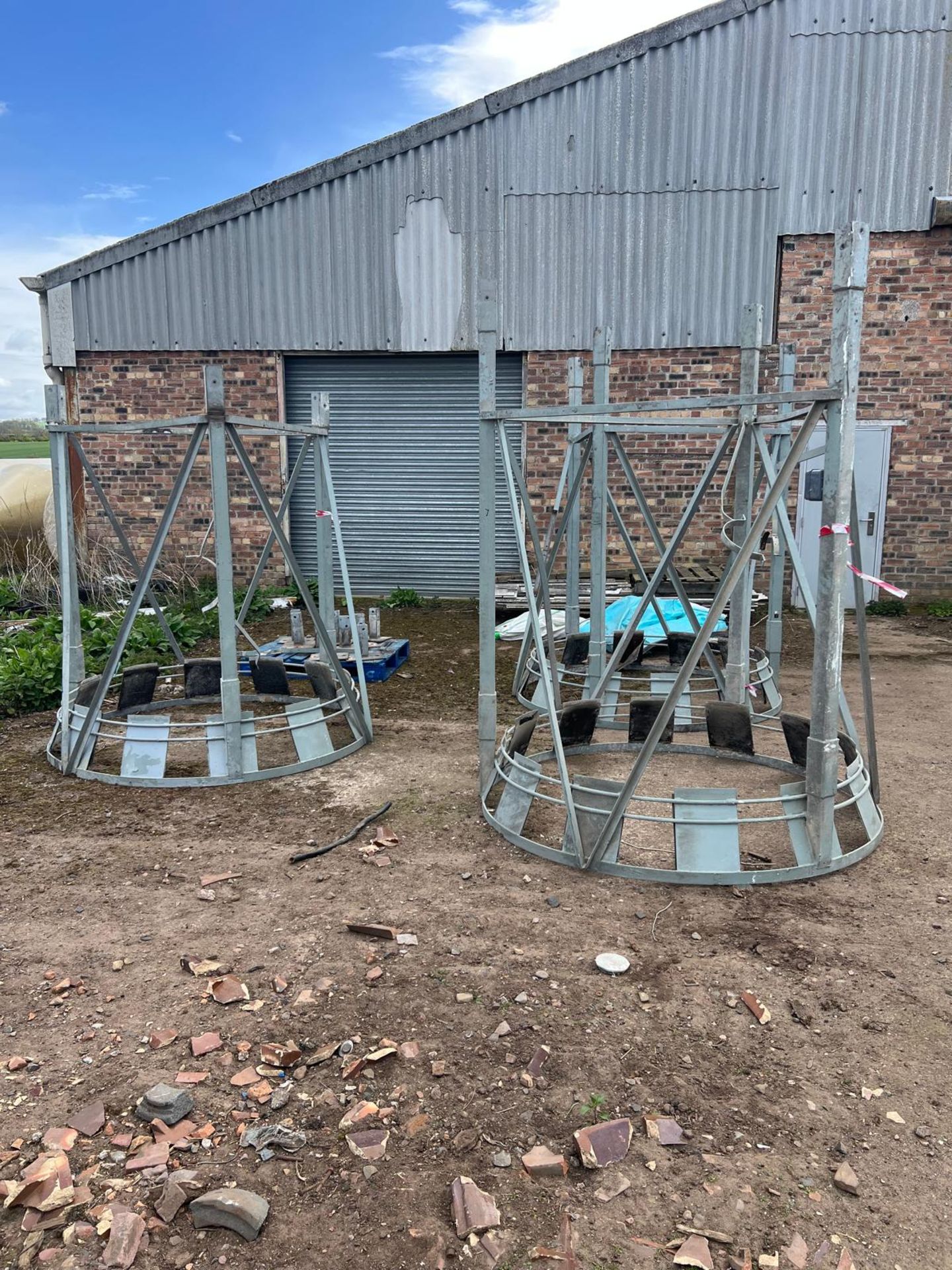 Isala Glass Reinforced Plastic Silo, with steel support frame, silo approx. 2m dia., with 4.8m - Image 6 of 6