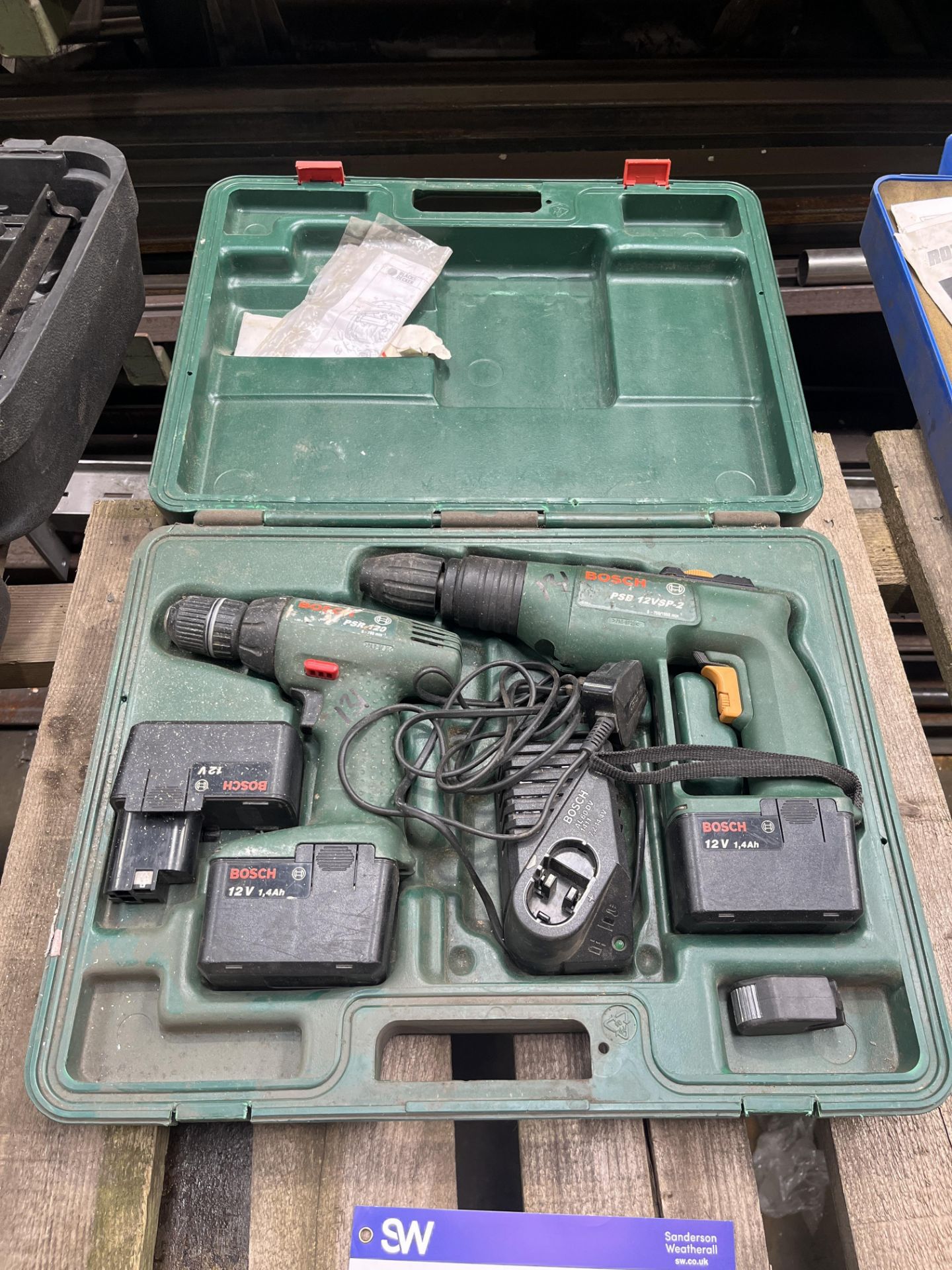 Two Bosch PSB12VSP-2 & PSR1220 Portable Electric Drills Please read the following important