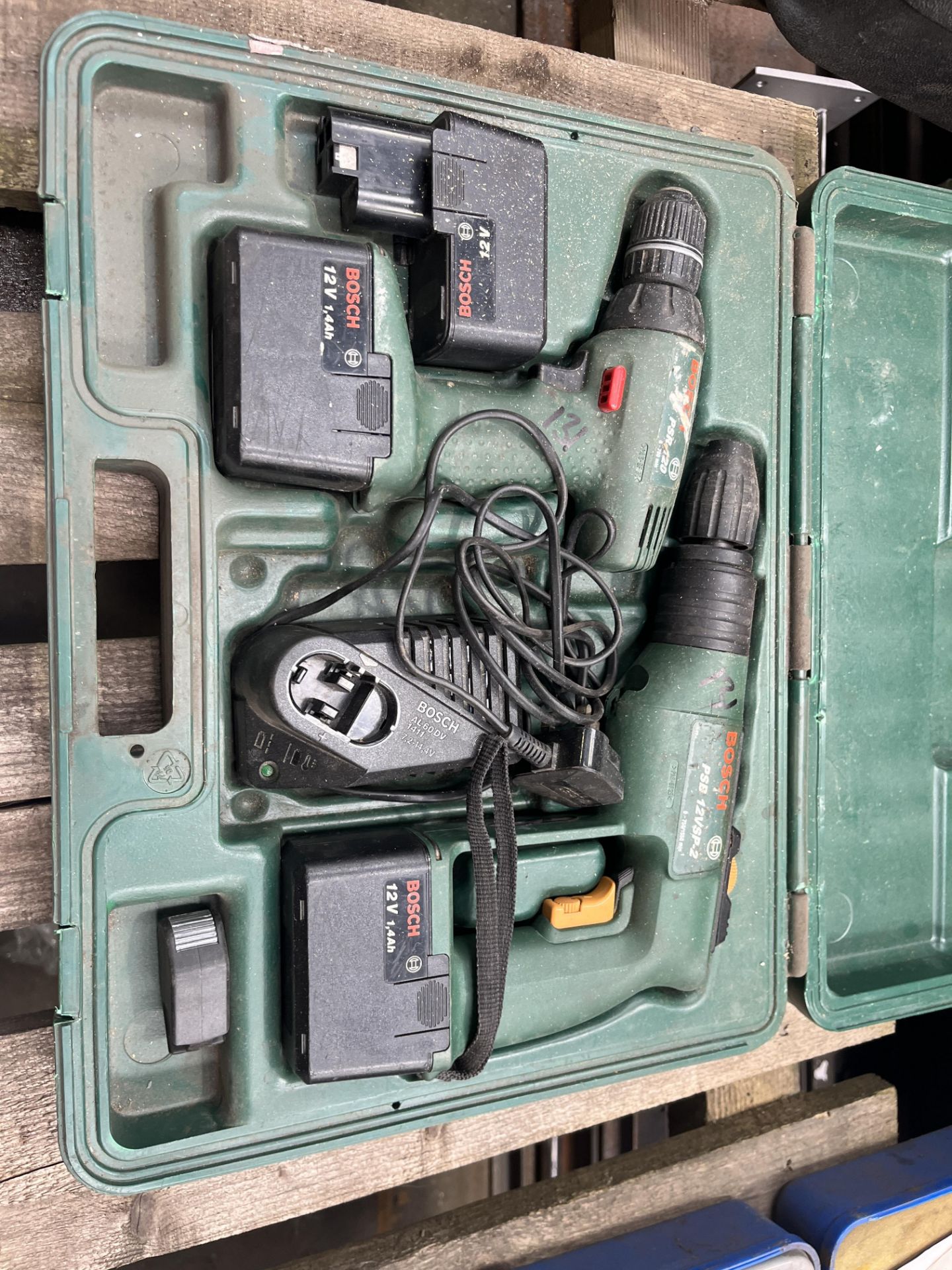Two Bosch PSB12VSP-2 & PSR1220 Portable Electric Drills Please read the following important - Image 2 of 2
