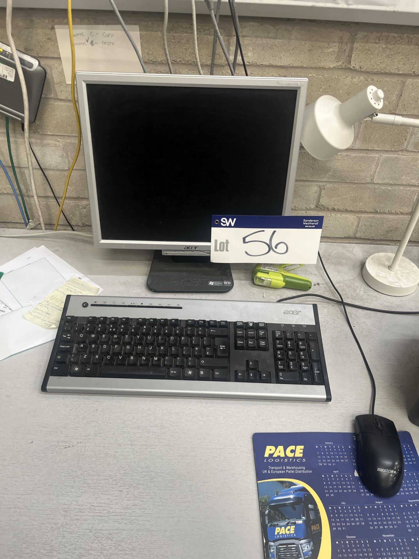 Dell OptiPlex 990 Personal Computer (hard disk removed), with flat screen monitor, keyboard and