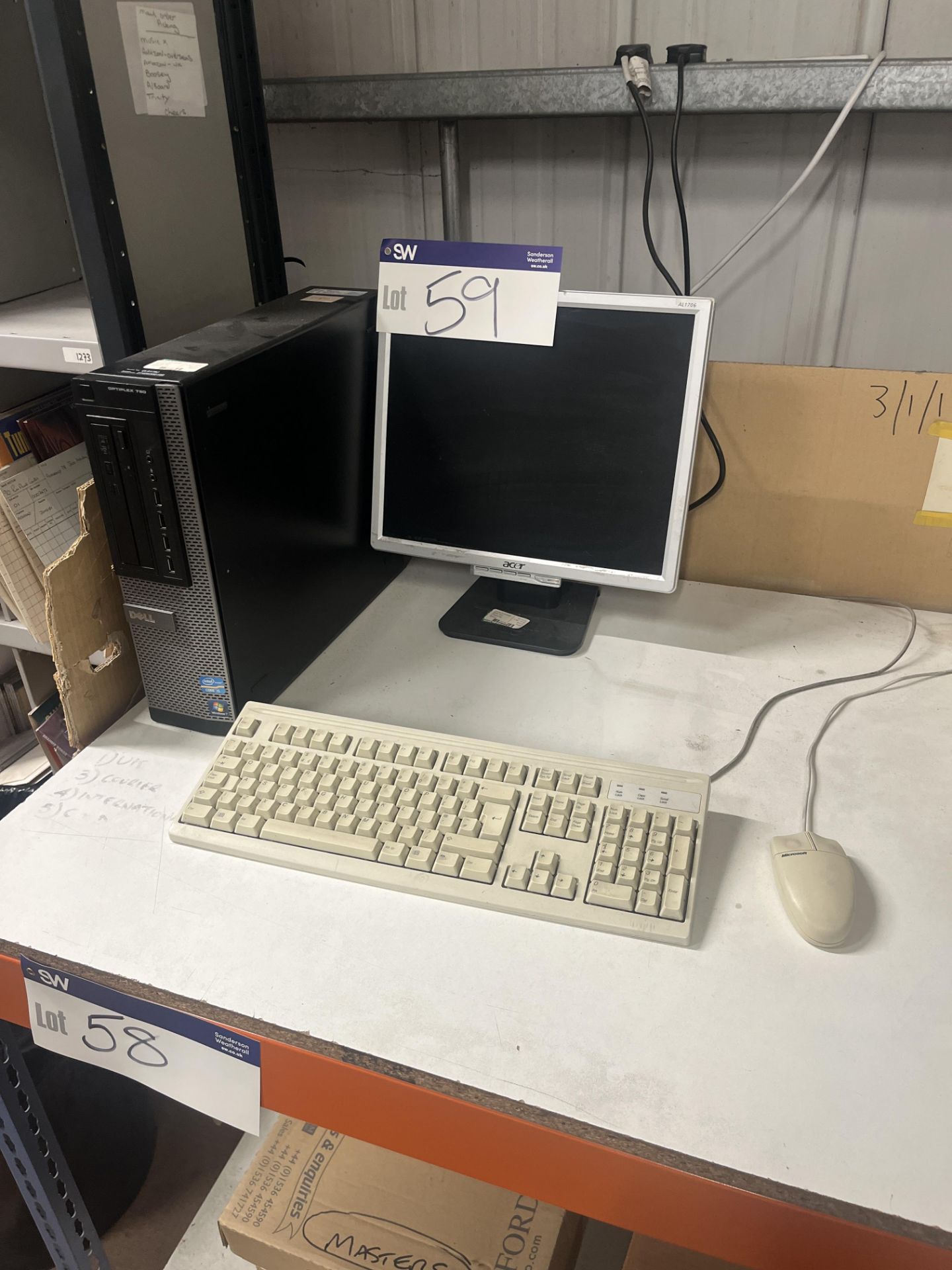 Dell OptiPlex 790 Intel Core i5 Personal Computer (hard disk removed), with flat screen monitor,