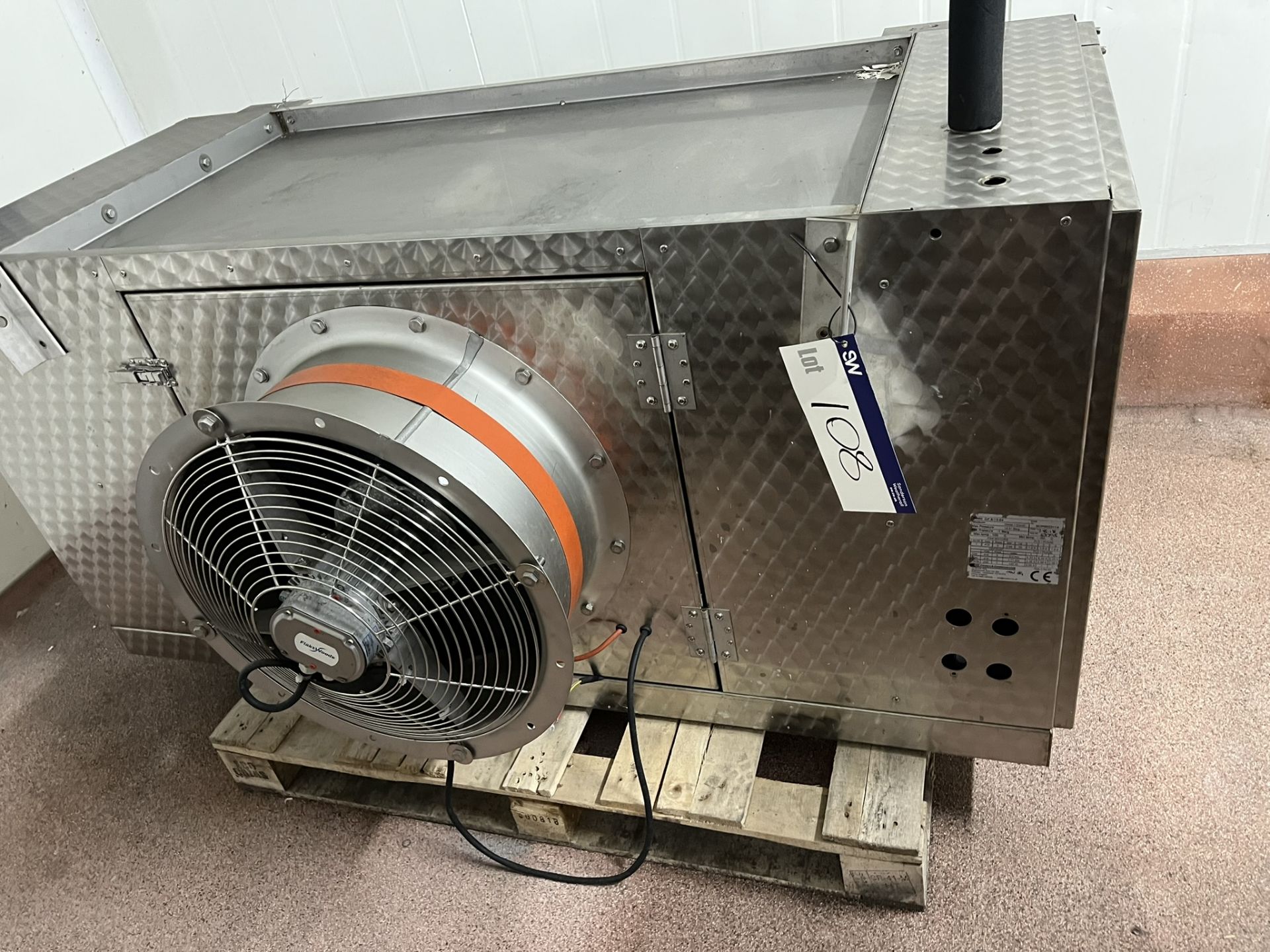 Collers & Condensors GF8/13/84 Water/ Glycol Ceiling Mounted Cooler, approx. 1.7m x 1m x 0.8m