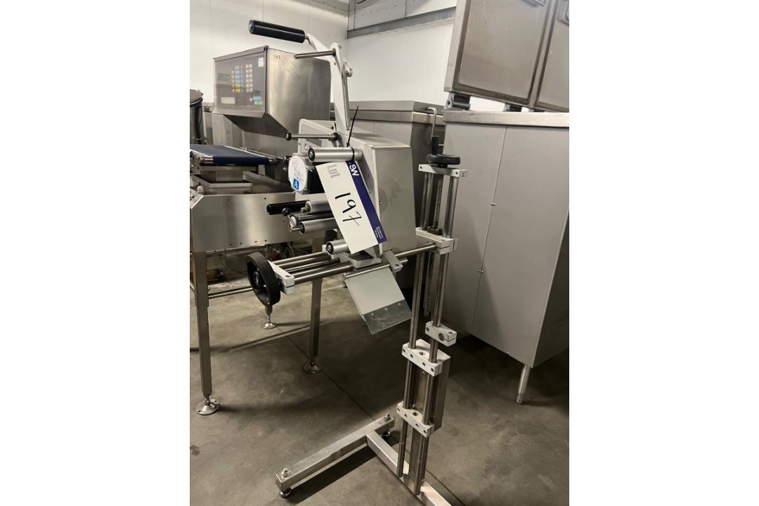 EME Series 2000 Over Conveyor Labeller, year of manufacture 2020, adjustable height, lift out charge - Image 3 of 5