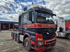 Mercedes Arocs 4163 LS 8x4 Tractor Unit, registration no. X222 GCS, odometer reading 585,897km (at