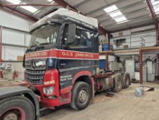 Mercedes Arocs 2851 LS DNA 6x2 Tractor Unit, registration no. NY15 HYO, odometer reading 930,