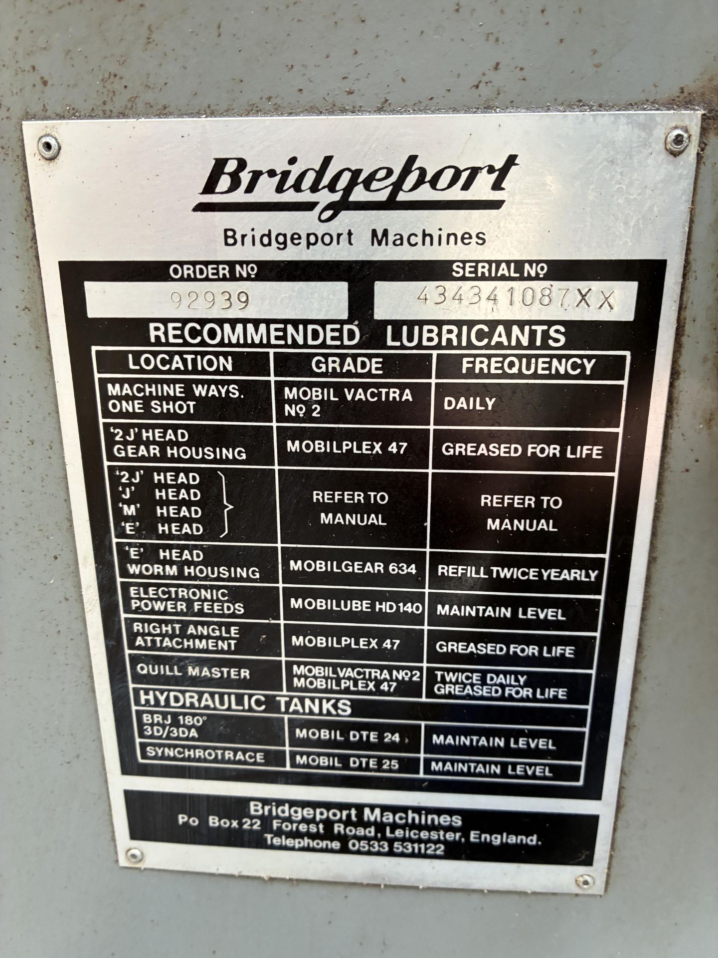 Bridgeport Series I 2HP Milling Machine, serial no. 434341087XX, 50/60Hz, with Heidenhain control - Image 5 of 5