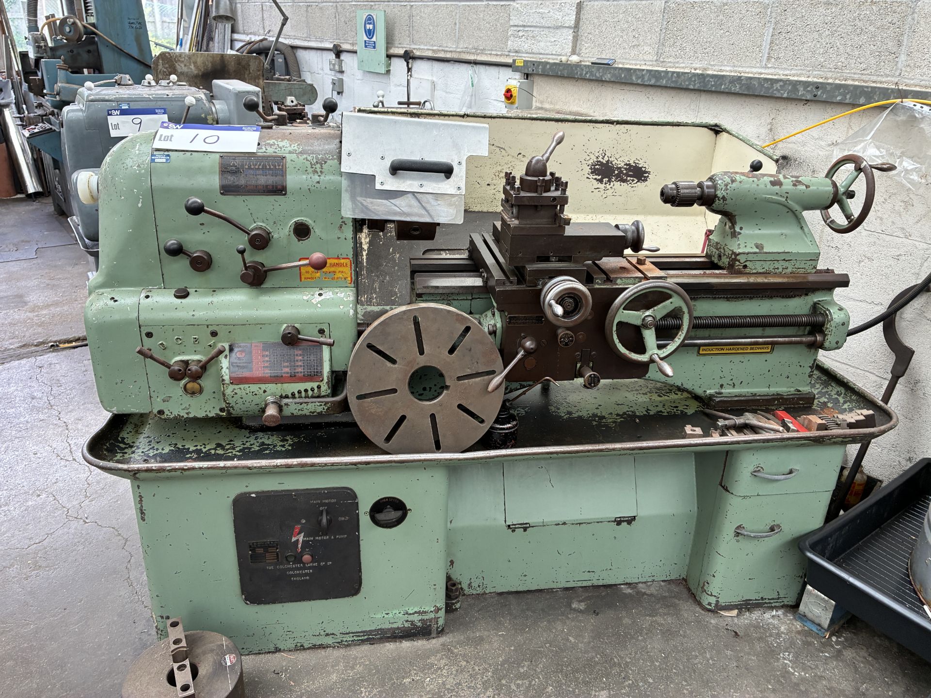 Colchester Lathe, 415V, three phase, 50Hz, with spare chuck and tooling Please read the following