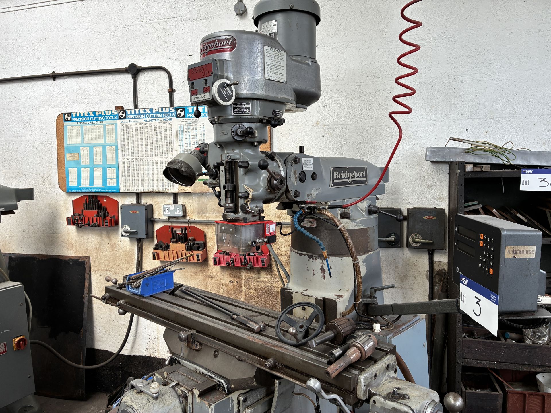Bridgeport Series I 2HP Milling Machine, serial no. 434341087XX, 50/60Hz, with Heidenhain control - Image 2 of 5