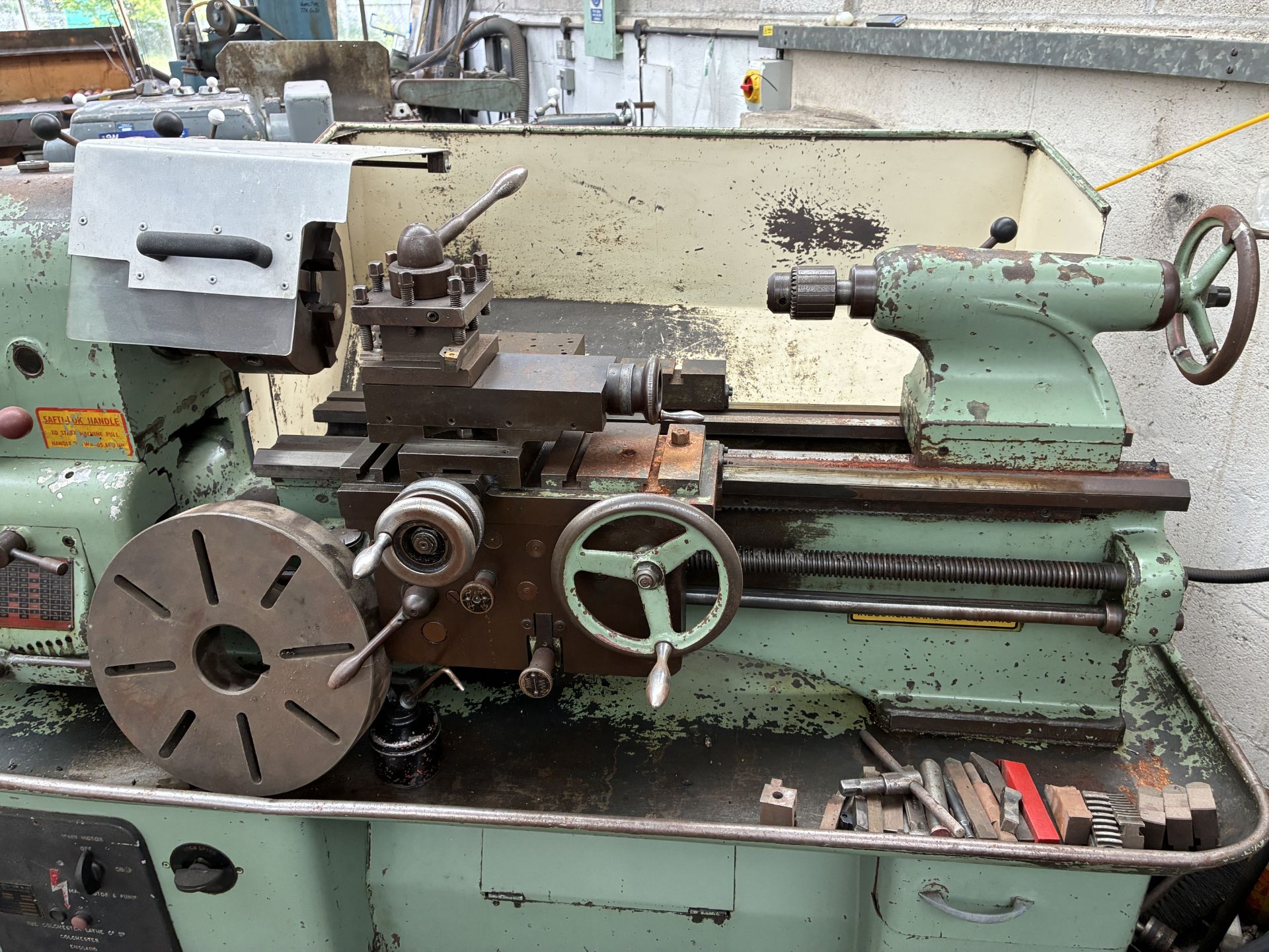 Colchester Lathe, 415V, three phase, 50Hz, with spare chuck and tooling Please read the following - Image 2 of 9