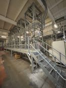 Five Station Bulk Bag Discharge Line, comprising five bulk hoppers, five Yale 1250SWL electric