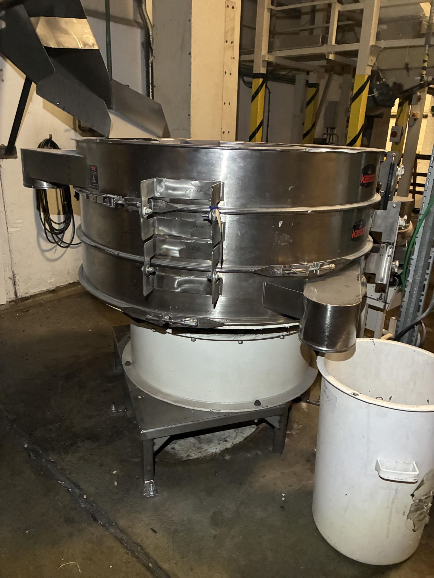 Kason K60-2-SS Vibrating Screen Separator, serial no. M4954, year of manufacture 1999, 415V, three