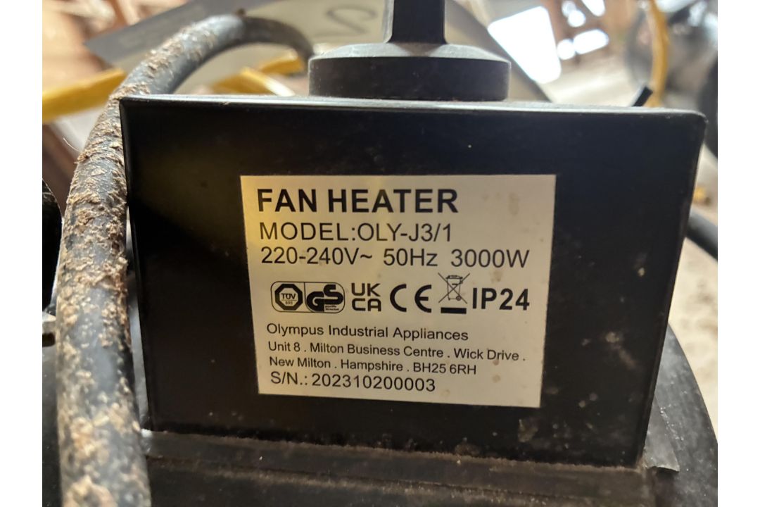 Jet Heat Oly-J 3/1 3000W Space Heater, 240V Please read the following important notes:- Please - Image 2 of 2