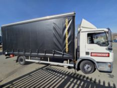 MAN TGL 8.220 Automatic 4x2 7.5 Tonne Curtain Sided Truck, registration no. SV60 AWM, indicated km