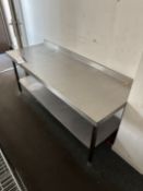 Two Multi-Tier Stainless Steel Benches, one approx. 0.7m x 1.6m, one approx. 0.9m x 1.1m (lot
