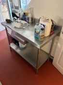 Stainless Steel Bench, approx. 0.9m x 1.2m Please read the following important notes:- ***Overseas