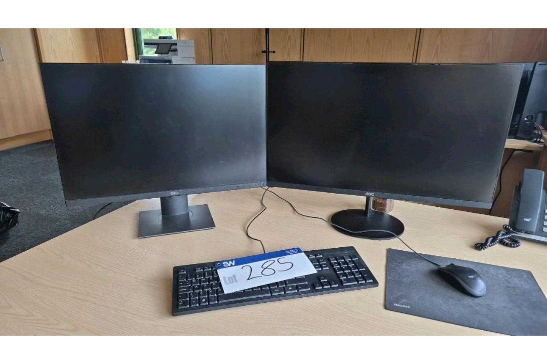 HP ProDesk Core i5 Desktop PC, with Two Monitors, Keyboard and Mouse(Hard Drive Wiped - Contains - Image 1 of 2
