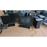 HP ProDesk Core i5 Desktop PC, with Two Monitors, Keyboard and Mouse (Hard Drive Wiped - Contains no