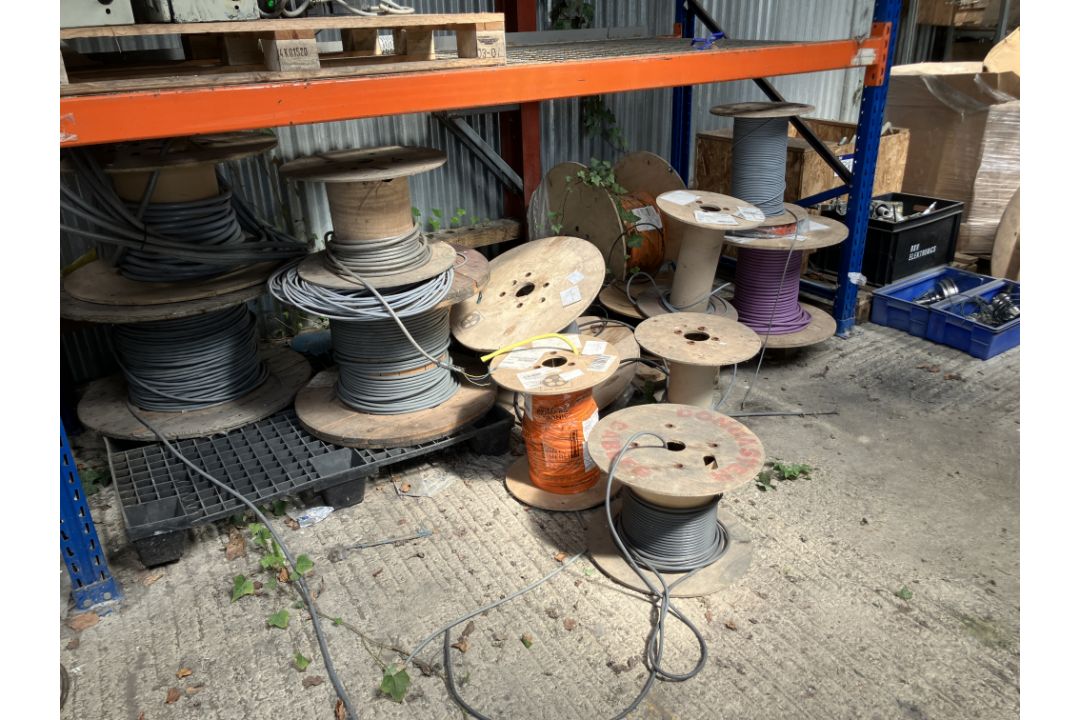 Large Quantity of Electrical Cable, on rack, floor and pallets A sole principal contractor will be - Image 4 of 9