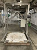 GEI Gallay ST-B155 STAINLESS STEEL FRAMED TOTE BIN FILLING FRAME (Preblend Offload Station), overall