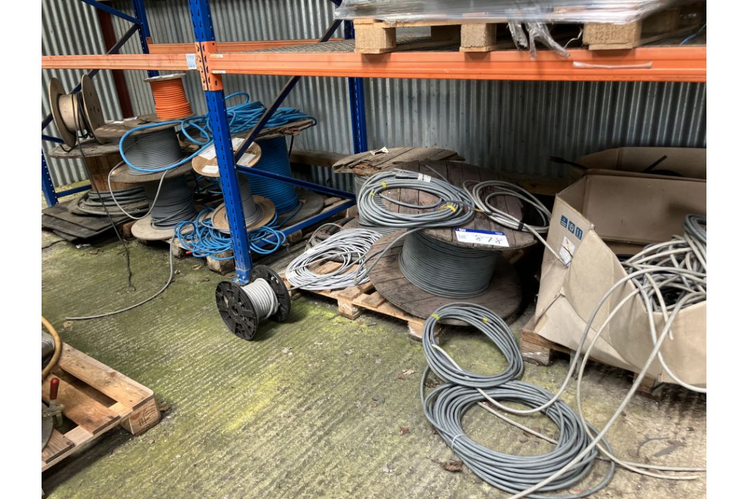 Large Quantity of Electrical Cable, on rack, floor and pallets A sole principal contractor will be - Image 1 of 9