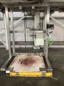 GEI Gallay ST-M210 STAINLESS STEEL FRAMED TOTE BIN FILLING FRAME (Preblend Offload Station), overall