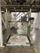 GEI Gallay ST-B255 STAINLESS STEEL FRAMED TOTE BIN FILLING FRAME, overall size approx. 1.66m x 1.