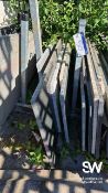 Approx. Eight Pieces of Various Granite and Quartz, average size 2500 x 600mm At the close of the