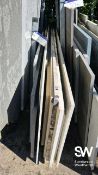 Approx. 12 Pieces of Various Granite and Quartz, average size 3000 x 600mm At the close of the timed