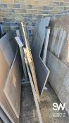 Four Large Pieces of Various Granite and Quartz At the close of the timed online auction sale, final