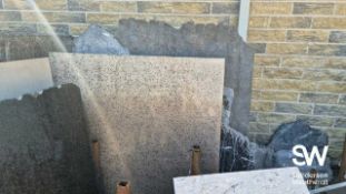 Approx. 26 Pieces of Mostly 1400 x 1000mm of Various Granite and Quartz At the close of the timed