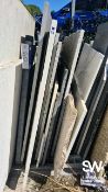 Approx. 13 Half Slabs of Various Granite and Quartz At the close of the timed online auction sale,