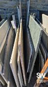 Approx. Eight Three Quarter Slabs of Various Granite and Quartz At the close of the timed online