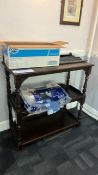 Mid-Century Wooden Two Tier Console Please note - No VAT on hammer price (VAT payable on buyers