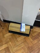 Vintage Wooden Toll-top Storage Box Please note - No VAT on hammer price (VAT payable on buyers