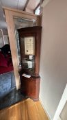 Mahogany Effect Victorian Style Corner Display Cabinet Please note - No VAT on hammer price (VAT