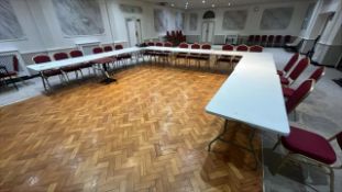 Eight Rectangular Top Foldable Venue Tables Please note - No VAT on hammer price (VAT payable on