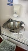 Stainless Steel Twin Tap Sink, with three dispensers Please note - No VAT on hammer price (VAT