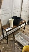 Steel Framed Bench Please note - No VAT on hammer price (VAT payable on buyers premium) At the close