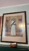 Framed Image of Queen Elizabeth II Please note - No VAT on hammer price (VAT payable on buyers