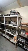 Bay of Four Tier Boltless Shelving, with contents Please note - No VAT on hammer price (VAT