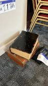 Two Old Testament Hard Back Bibles Please note - No VAT on hammer price (VAT payable on buyers