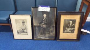 Three Framed Images (please note this lot is part of combination lot 211A) Please note - No VAT on