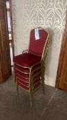 Six Matching Stackable Venue Chairs Please note - No VAT on hammer price (VAT payable on buyers