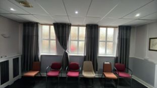 Two Pairs of Curtains, with poles Please note - No VAT on hammer price (VAT payable on buyers