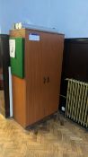 Wooden Double Door Cabinet Please note - No VAT on hammer price (VAT payable on buyers premium) At